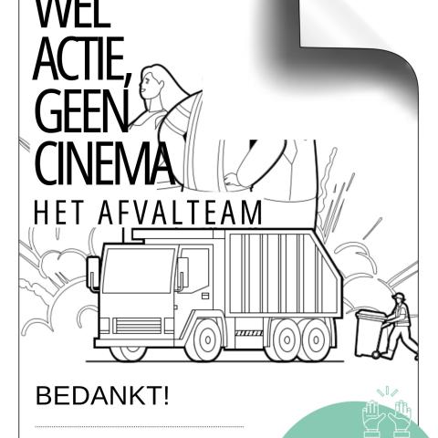 Week van het afval team - tekening